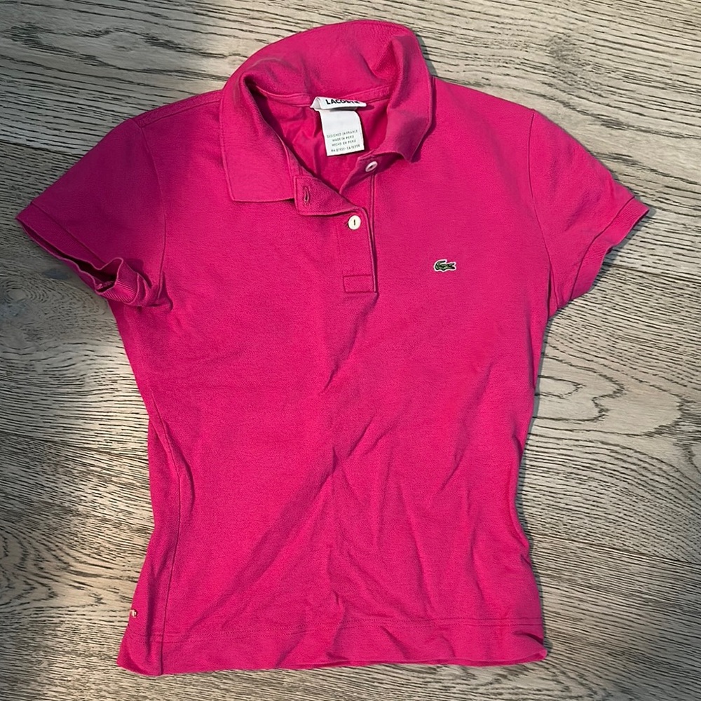 Lacoste Women's Pink Polo Shirt